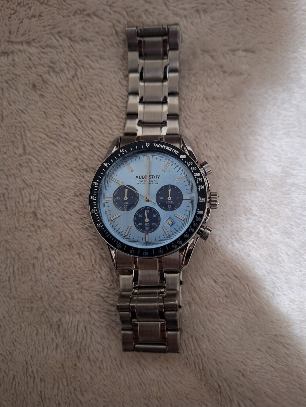 Mens Chronograph Blue Dial Watch
